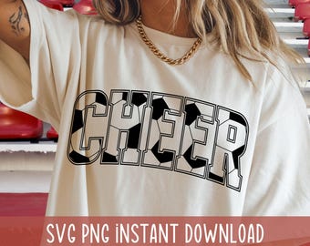 Soccer Jersey Cheer SVG Png Soccer Football Svg Mascot Sideline Mom TShirt Sublimination Cheer Squad Retro Game Day Match Day Trendy Design