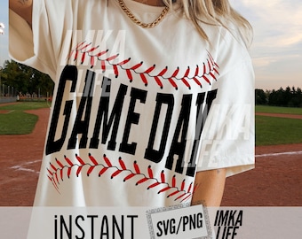 Baseball Game Day SVG PNG Varsity Baseball design Popular Cheer Sideline Maman Papa Shirt Baseball Season Grunge C'est mon garçon