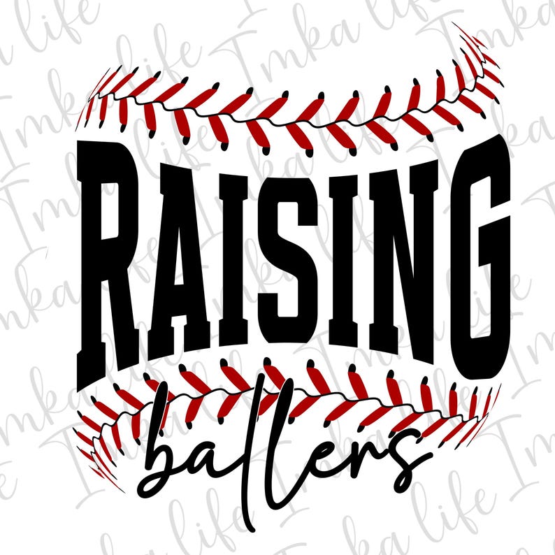 Raising Ballers Baseball SVG PNG Varsity Baseball Mama Back Design ...
