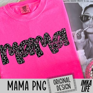 Retro Leopard Print Trendy Mama PNG Cool Mama Vibes Shirt Print for her white grunge mama sublimination file Png Cheetah Animal Print Mama