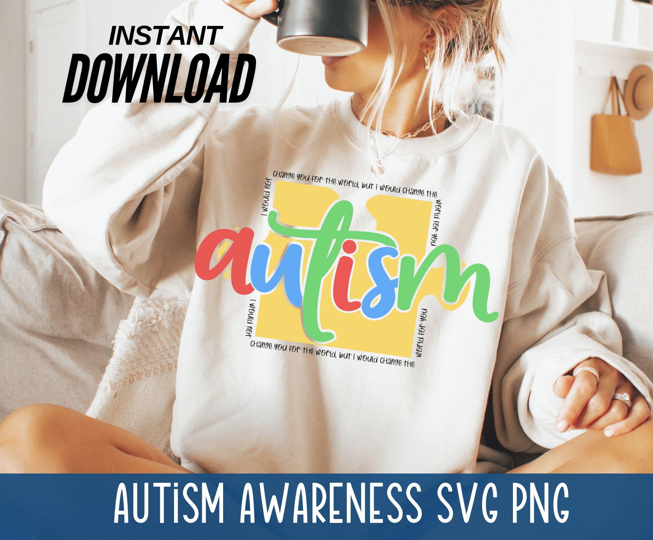Autism Mom SVG PNG Colorful Puzzle Piece Autism Awareness Retro Autism ...