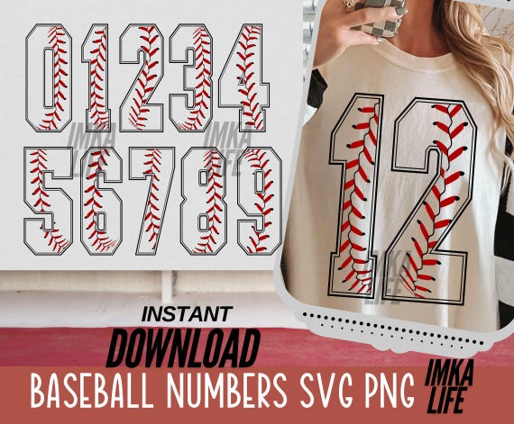 Baseball Jersey Numbers SVG Png Baseball Svg Customize your numbers Player PNG Mascot Cheer Squad Design Sideline Mom Dad Game Day sport