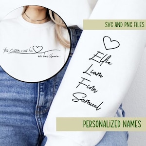 Angepasst diese Oma trägt ihr Herz auf ihrem Ärmel SVG Benutzerdefinierte Liebe Herz Enkelkinder Namen personalisierte Mama Shirt diese Mama trägt sie