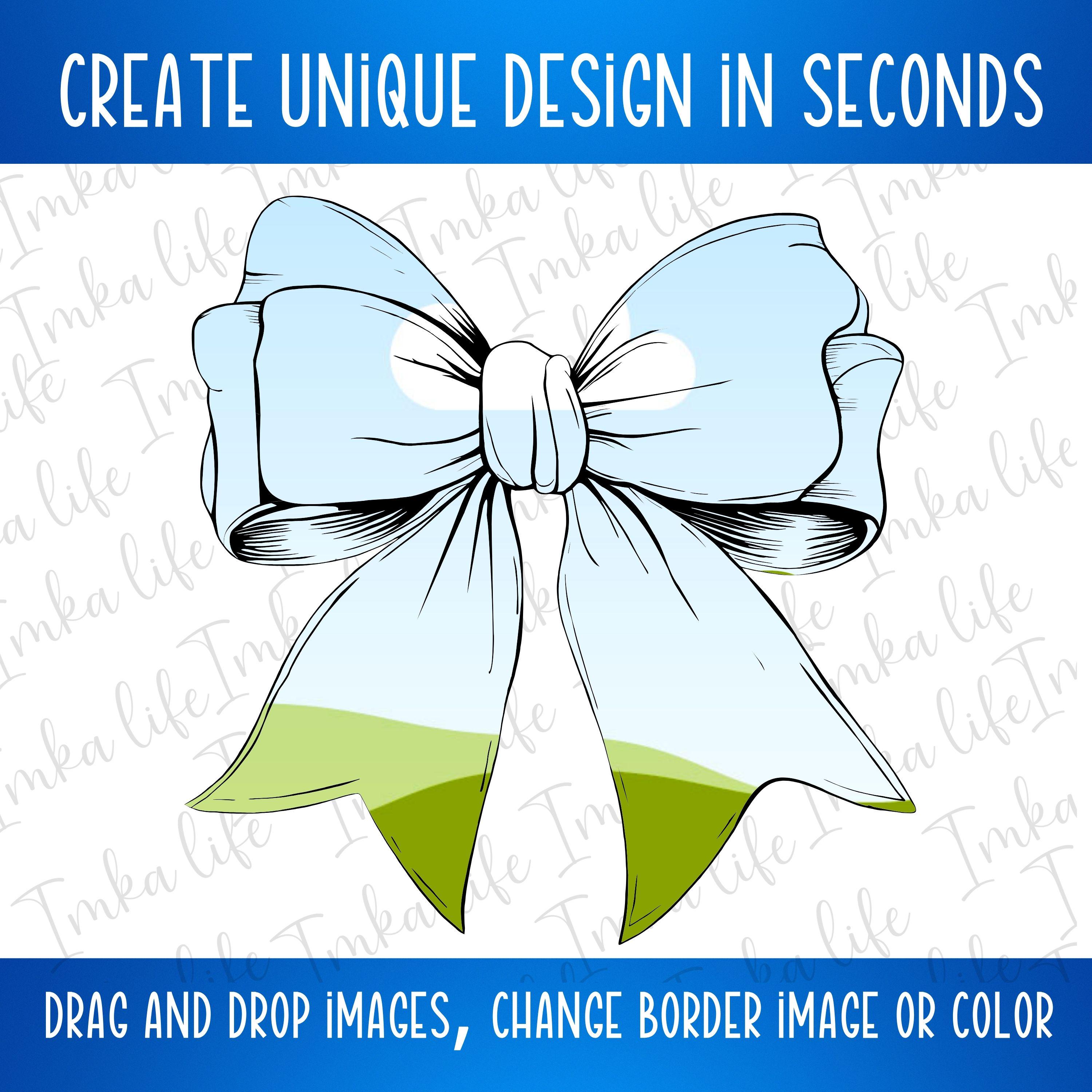 Canva Frame Coquette Bow Drag Drop Editable Add Picture Photo Girly ...