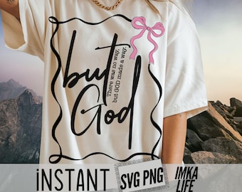 Ale Bóg PNG SVG Wiara Chrześcijańska Koszulka Png Chrześcijański Bóg Uczynił Drogę SVG Religijny Werset Biblijny Pismo Święte Inspirujący Łuk Kokietka Prezent Mama