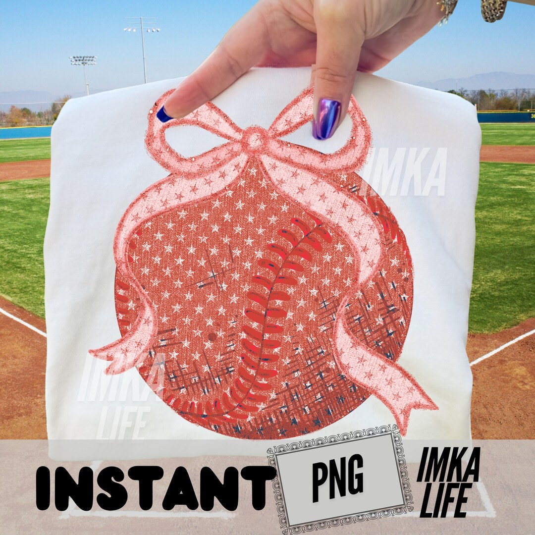 Baseball Coquette PNG Game Day Mascot Bow Design Baseball Mama ...