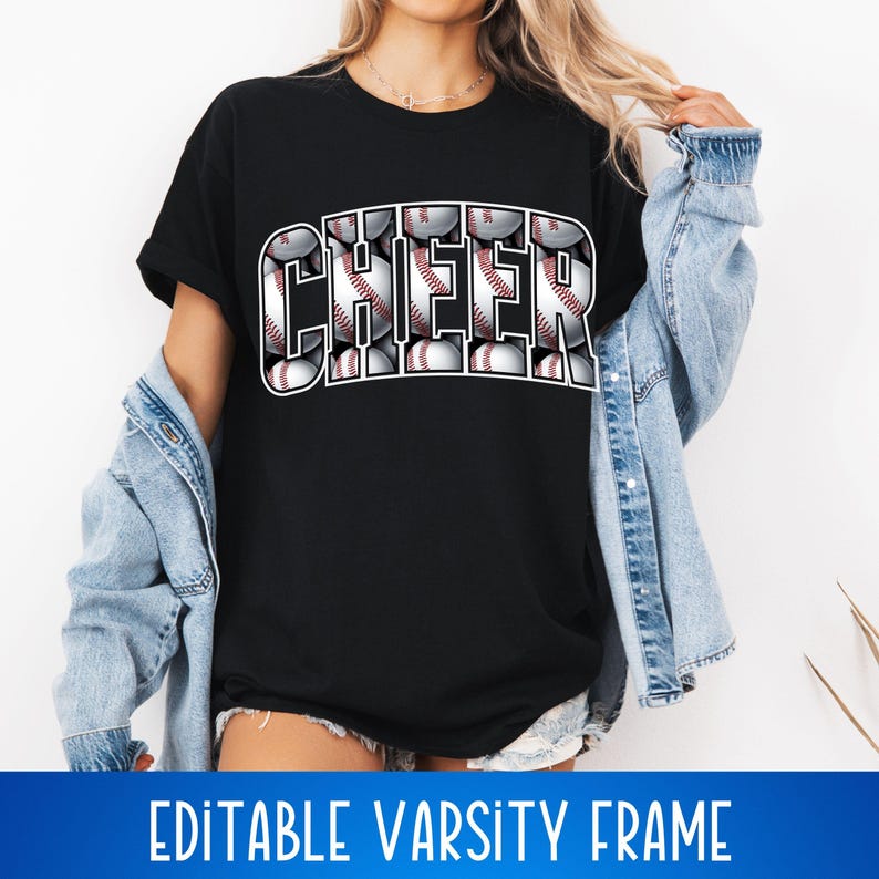 Cheer Varsity Canva Frame Game Day Cheer Leader Frame Football ...