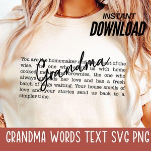 Grandma Text Inspirational Words Definition Svg Png Best Grandma Quote T Shirt design Gift for Grandma Appreciation Mothers Day Gift for Nan