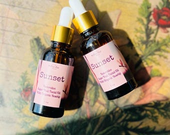 Coucher de soleil | Huile pour le visage réparatrice aux superfruits et à la rose musquée biologique |