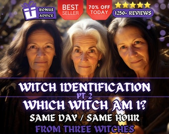 Witch Identification Reading, Which Witch, Clairvoyant, Spirit Guide Reading, Psychic Reading, What Witch am I?, Same Hour Reading, Witch