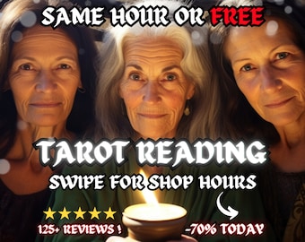 Tarot Reading, Same Hour Tarot Reading, SameHour Reading, SameHour Psychic, Same Day Psychic, Three Witches Reading, Tarot Cards, Reading