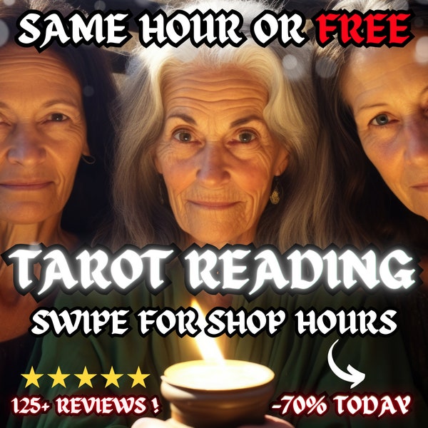 Tarot Reading, Same Hour Tarot Reading, SameHour Reading, SameHour Psychic, Same Day Psychic, Three Witches Reading, Tarot Cards, Reading
