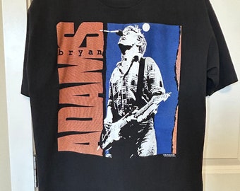 Bryan Adams Waking Up The World Vintage Concert Tour T shirt Size XL Hanes