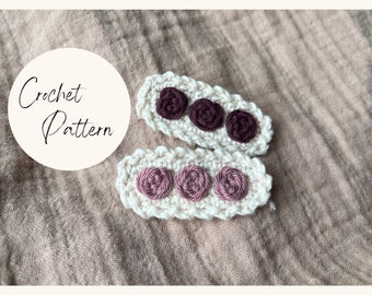Marie Hair Clip Crochet Pattern | Crochet Pattern | Clip Pattern | Pattern | Crochet | Hair Clip Pattern |