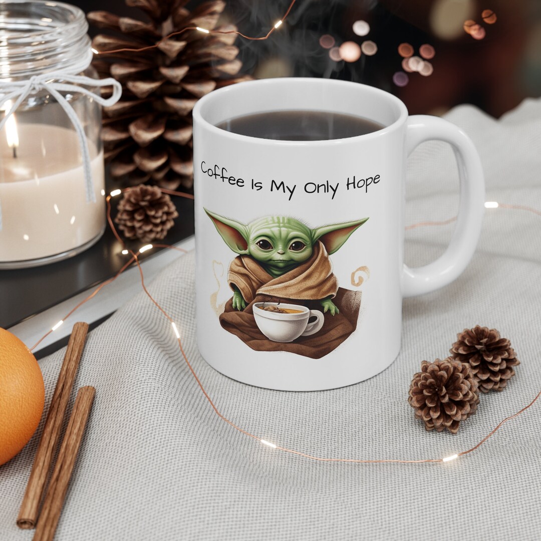 Baby Yoda Coffee Mugs Star Wars Mandalorian Cute Mugs Etsy