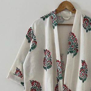Personalized Cotton Waffle Robe: Lightweight Weave Bathrobe