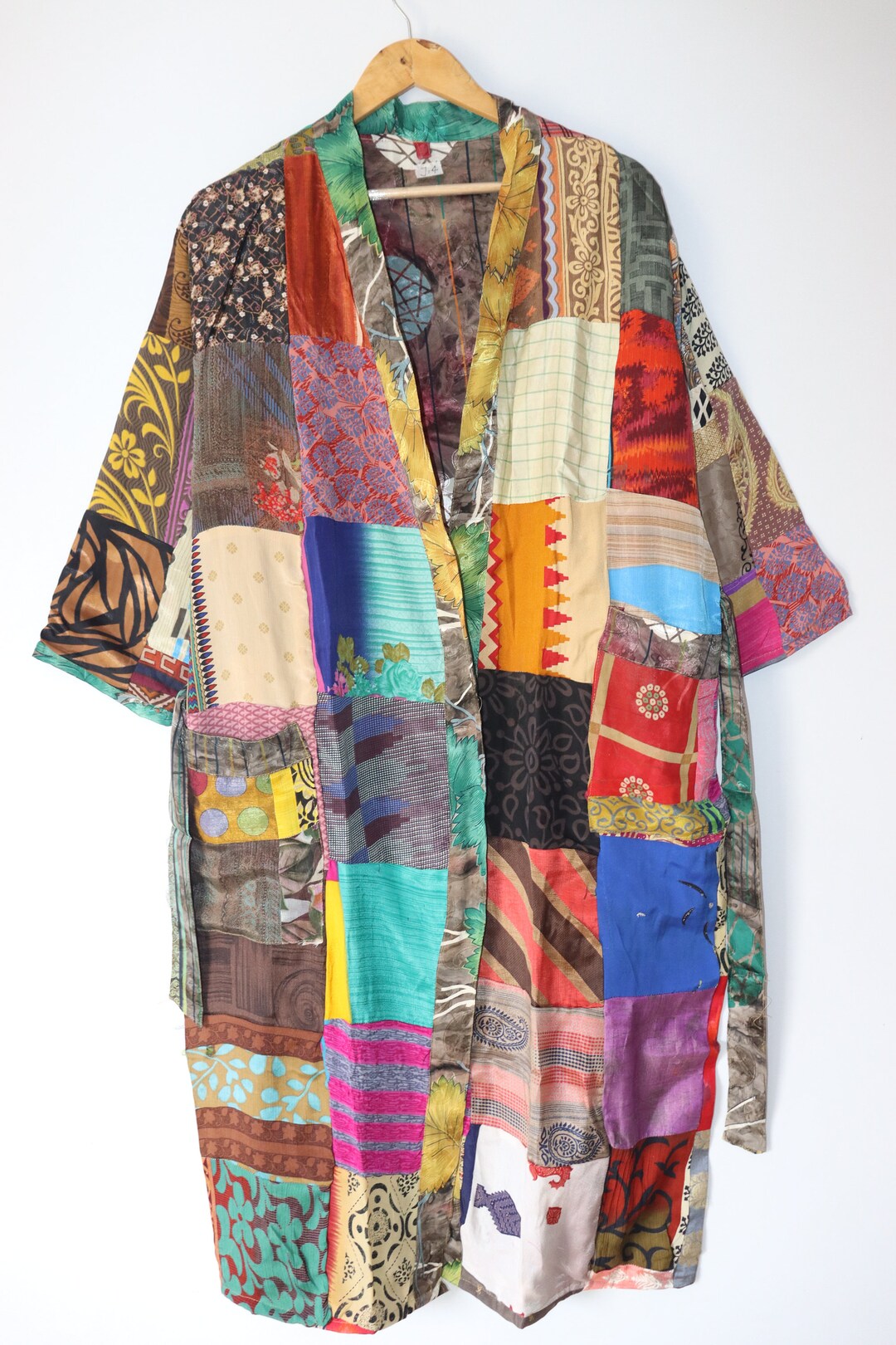 Handmade Patchwork Silk Kimomo & Robe, Silk Bathrobe, Bridesmaid Robe ...