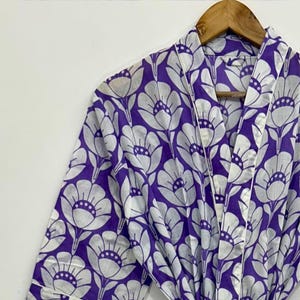 Floral Cotton Kimono Robe: Lightweight Boho Loungewear