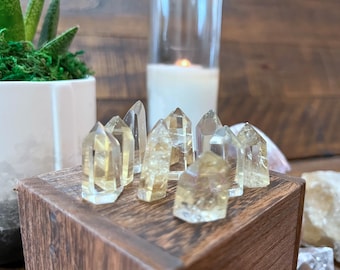 Grade A Freestanding Polished Natural Citrine Points from Brazil