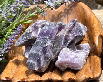 Natural Raw Chevron Amethyst Rough Points Medium and Large
