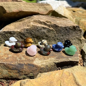 Natural polished small Carved Crystal Duck