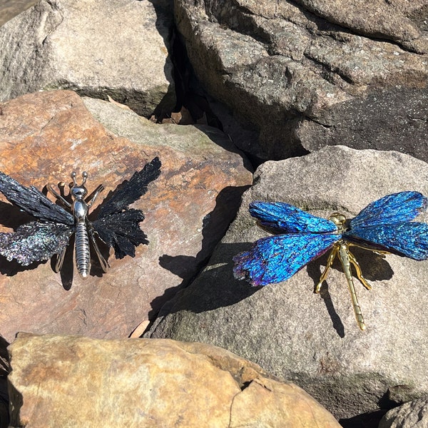 Aura Kyanite Dragonflies and Butterflies