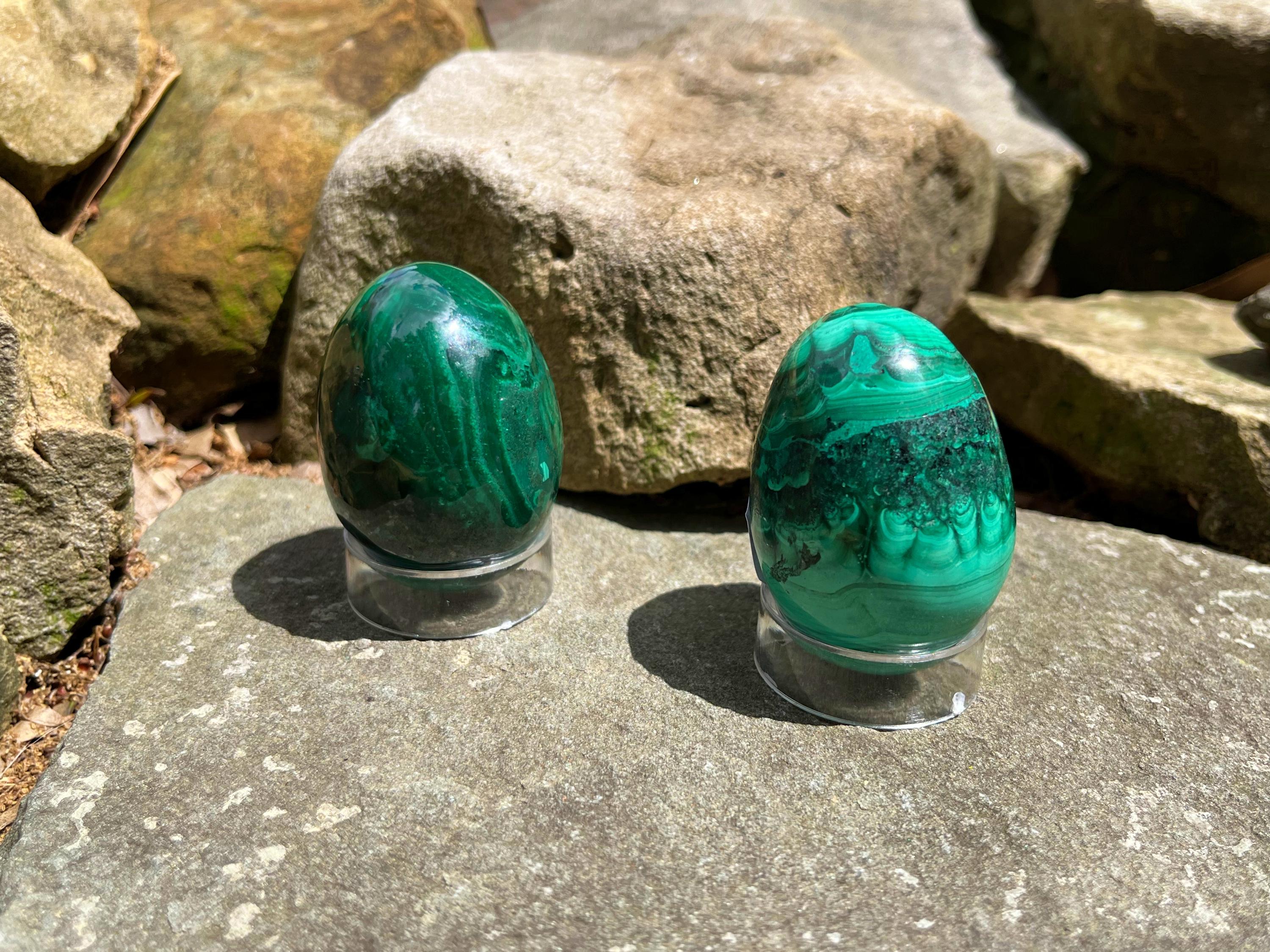Malachite Egg - Etsy