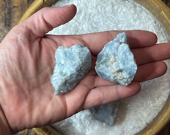Natural Raw Blue Calcite Rough Stones