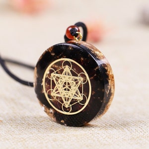 Orgonite Manifest Abundance Wealth Luck Pendant Necklace