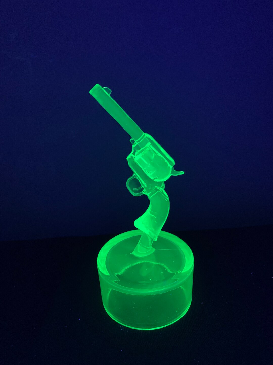 Uranium Glass Gun on a Font Etsy