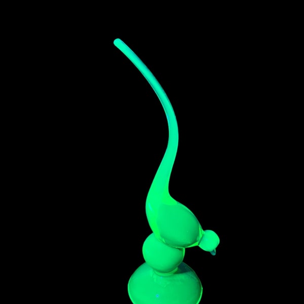 Uranium glass Viking Bird epic lime