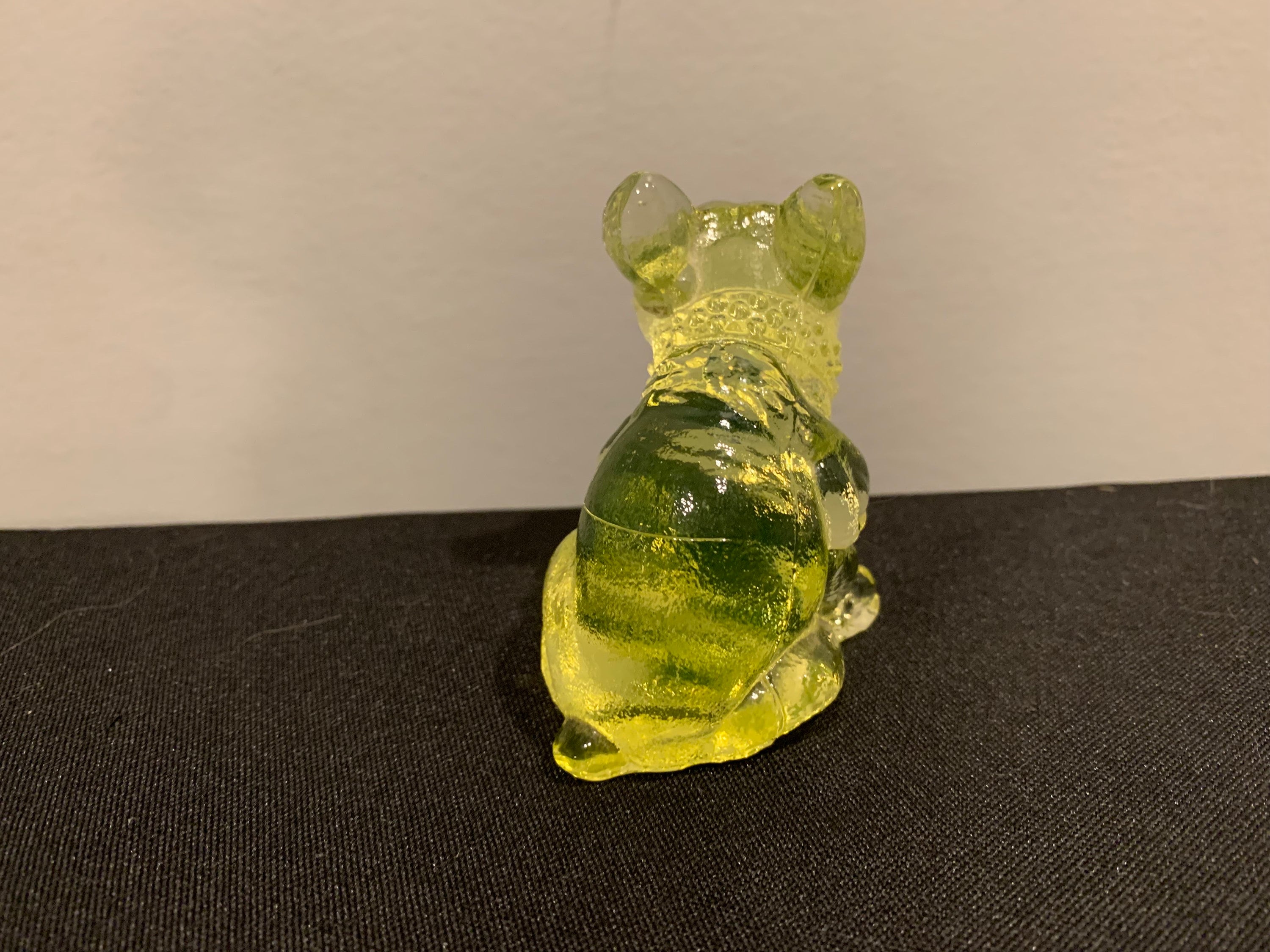 60s USA 「Westmoreland」 uranium glass bulldog object 60s USA 「Westmoreland」 uranium glass bulldog object