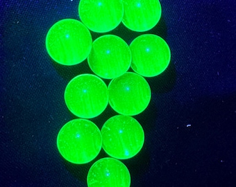 10 -Uranium Vaseline  marbles 5/8