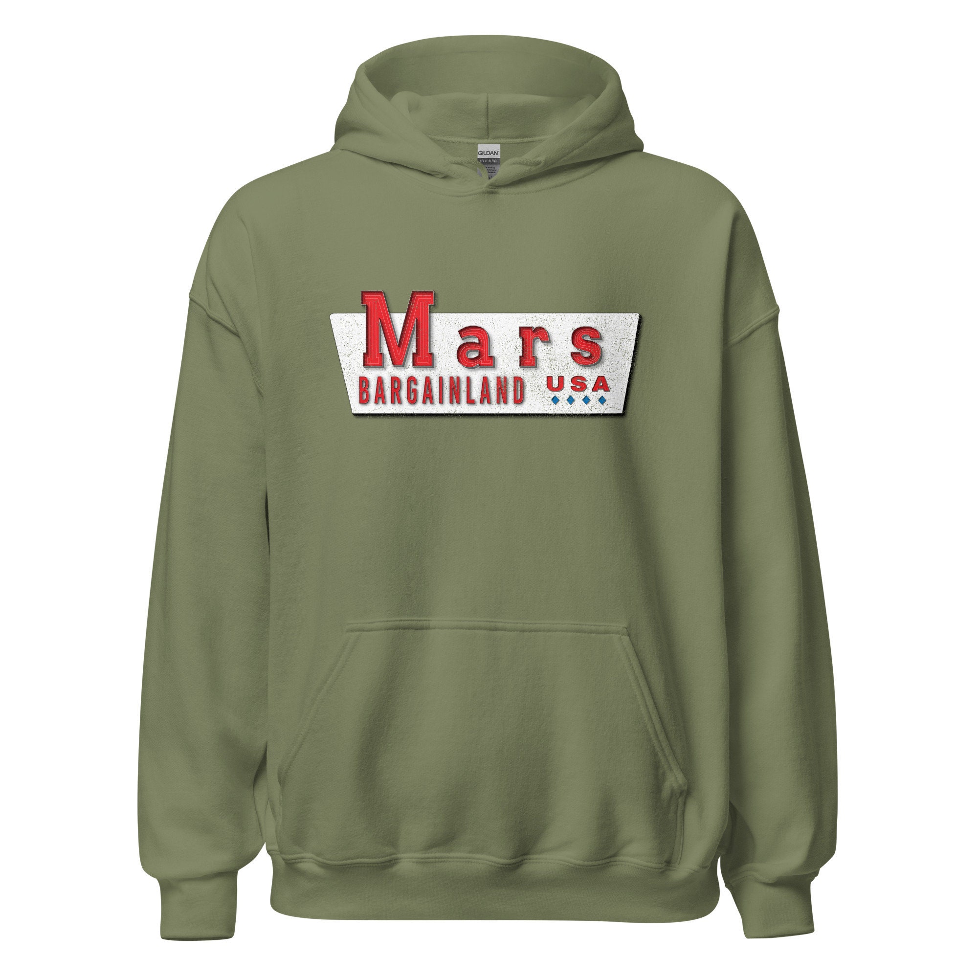 Mars Bargainland USA Hoodie New Bedford, MA Vintage Mens & Womens Retro