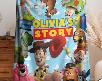 Custom Toy Story Characters Blanket – Personalized Woody & Buzz Disney Kids Throw