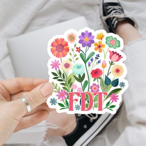Sticker FDT anti-atout subtil/aimant de voiture, l&#39;atout est nul, Sticker FDT fleurs subtiles, Sticker anti-atout, manifestation, anti MAGA, Pas mon président