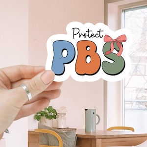 Support Public Broad Casting PBS Sticker/Car Magnet,Save Public Broadcasting Sticker for Advocacy, Rainbow Sticker,Public Services Awareness