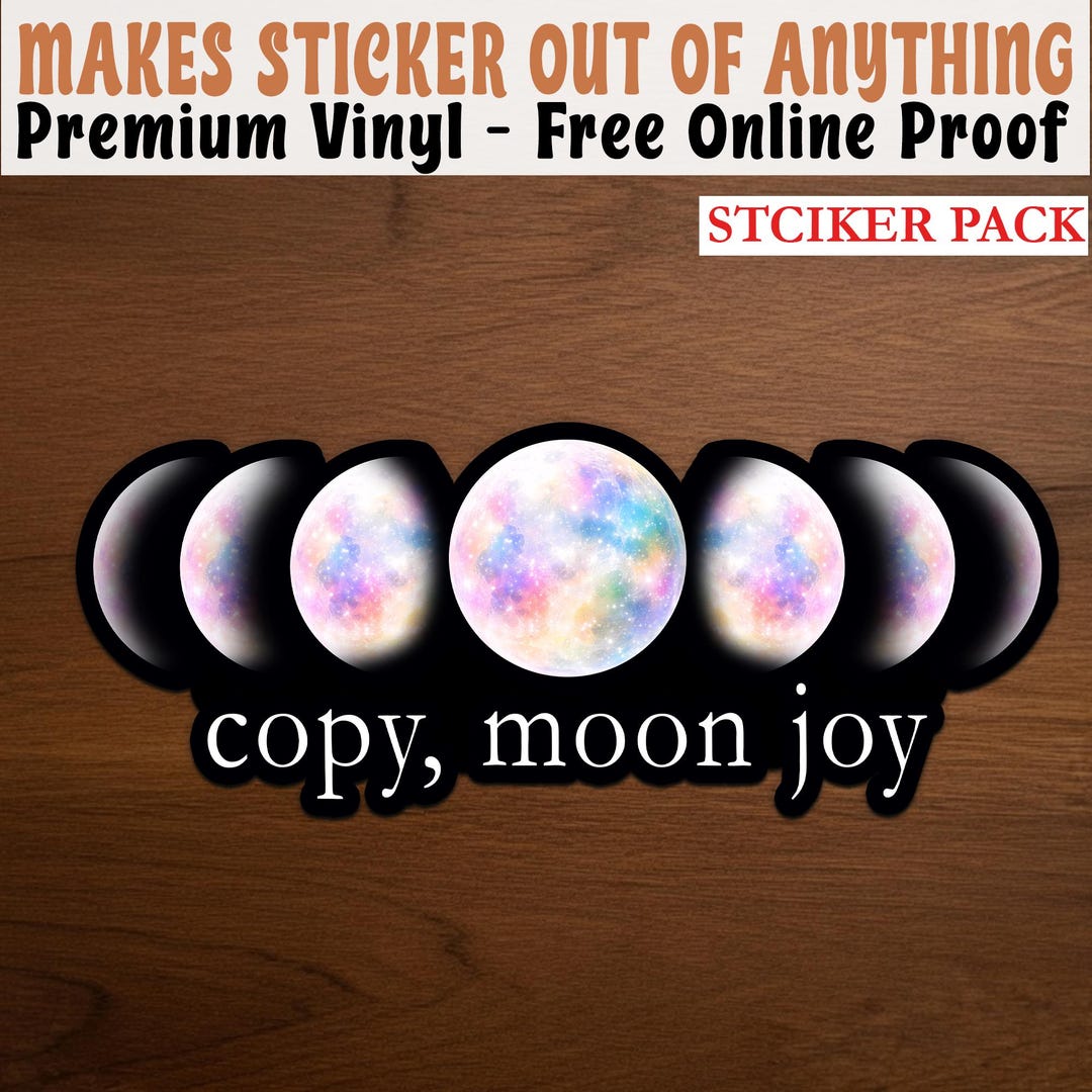 Copy Moon Joy Sticker, Artemis II Moon Mission Decal, Vinyl Stickers ...