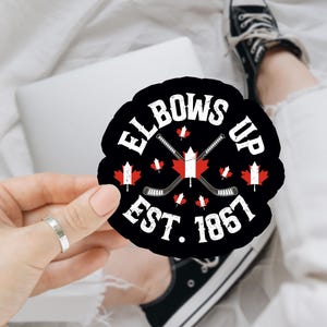 Elbows Up Est 1867 Support Canada Anti Trump Sticker/Car Magnet, Maple Leaf Sticker, Buy Canadian Sticker, Canada Sticker, Elbows Up