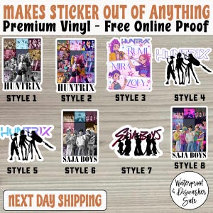Kpop Huntrix Sticker/Car Magnet , Kpop Saja Boys Sticker, Kpop Demon Hunter Sticker, Derpy Sticker, Kpop Saja Boys Fan Demon Hunters Sticker
