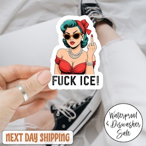 Fck Ice Trendy Sticker/Automagnet, Abolish ICE Aufkleber, No Human Is Illegal Aufkleber, Fck ICE Aufkleber, Menschenrechtlerin, mexikanischer Pride