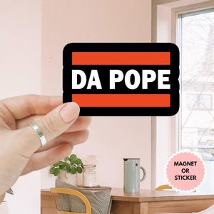 Magnete/adesivo per auto "Da Pope Est 2025 Papa Leone XIV", adesivo divertente di Papa Leone XIV, adesivo "Habemus Papam", adesivo "Nuovo Papa Cattolico", orgoglio papale