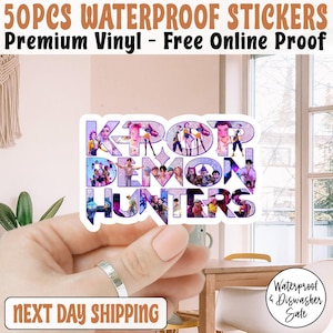 Custom Name Kpop Demon Hunter Sticker, K-pop Demon Hunter Sticker, Rumi, Jinu, Demon Hunters, K Pop Demon Hunters, Kawaii Cute Tiger Sticker