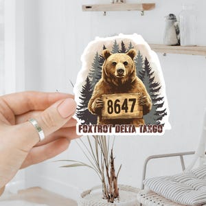 Resist Bear 8647 Foxtrot Delta Tango Sticker/Car Magnet, Feminist Women's Rights Decal, Political Protest, Resistance,Social Justice Sticker