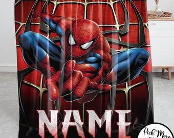 Gepersonaliseerde Spider Hero-deken, gepersonaliseerde Spider Hero-deken met foto en naam van het kind, aangepast superheldontwerp voor kinderen