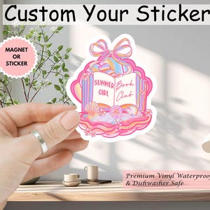 Summer Girl Book Club Sticker/Car Magnet, Bookish Sticker, In A Really Good Place Right Now, Anxiety Sticker, Book Lover, Gifts For Readers