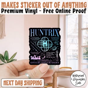 Huntrix Logo Kpop Demon Hunters Sticker/Car Magnet , Kpop Saja Boys Sticker, Kpop Demon Hunter Sticker, Derpy Sticker, Kpop Saja Boys Fan