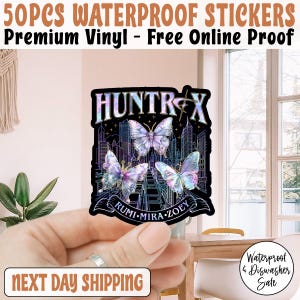 Huntrix Girls  Rumi Mira Zoey Kpop Hunter Sticker/Car Magnet, 20+ Hunterix Sticker, Zoey Mira Rumi Kpop Stickers, Rumi Sticker, Mira Sticker