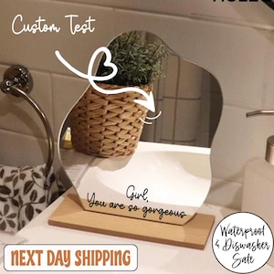 Benutzerdefinierter Spiegelaufkleber, benutzerdefinierter Vinylaufkleber für Hochzeitsspiegel, benutzerdefinierter Text für Hochzeitsschild, personalisiertes Hochzeitsaufkleber für Bridal Shower