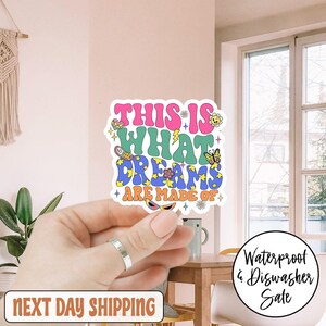 This Is What Dreams Are Made Of Lizzie Sticker/Car Magnet, Bookish Lizzie Sticker, Booktok, Kindle Sticker, Bookish, Book Lover Gift